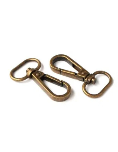 Set aus 2 Metallkarabinern - Antik 19 mm