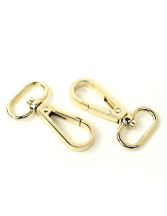 Set aus 2 Metallkarabinern - Gold 19 mm