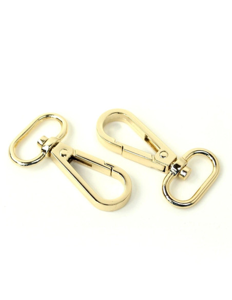 Set aus 2 Metallkarabinern - Gold 19 mm