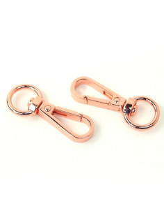 Set aus 2 Metallkarabinern - Roségold 12,7 mm