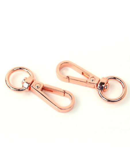 Set aus 2 Metallkarabinern - Roségold 12,7 mm