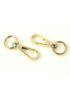 Set aus 2 Metallkarabinern - Gold 12,7 mm