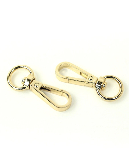 Set aus 2 Metallkarabinern - Gold 12,7 mm