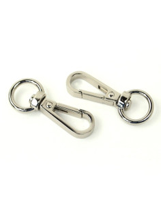Set aus 2 Metallkarabinern - Silber 12,7 mm