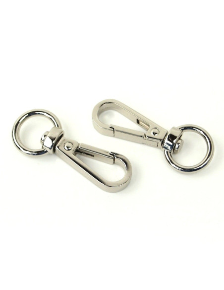 Set aus 2 Metallkarabinern - Silber 12,7 mm