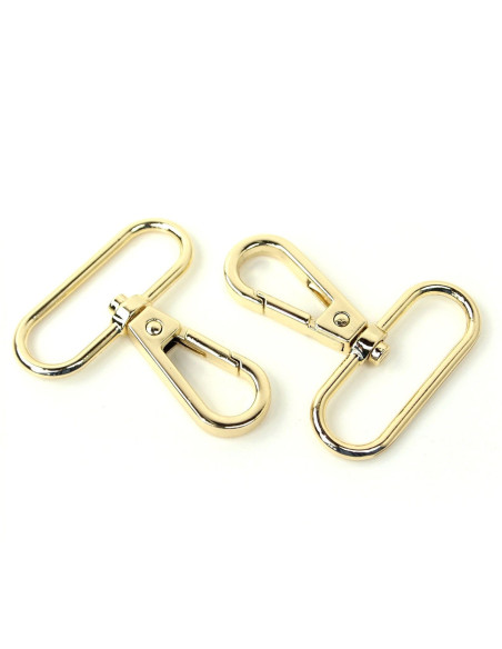 Set aus 2 Metallkarabinern - Gold 38 mm