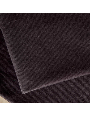 Schwarzer Baumwoll-Gabardine-Stoff - Atelier Brunette