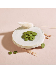 Classic Mat Knopf - Matcha-Blatt