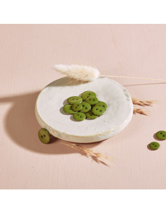 Bouton Classic Shine - Matcha-Blatt