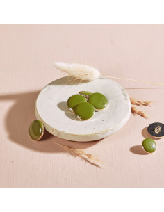 Dotty-Knopf - Matcha-Blatt