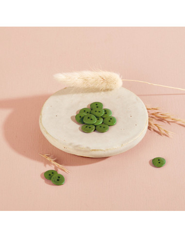 Corozo-Knopf Jaipur - Matcha-Blatt