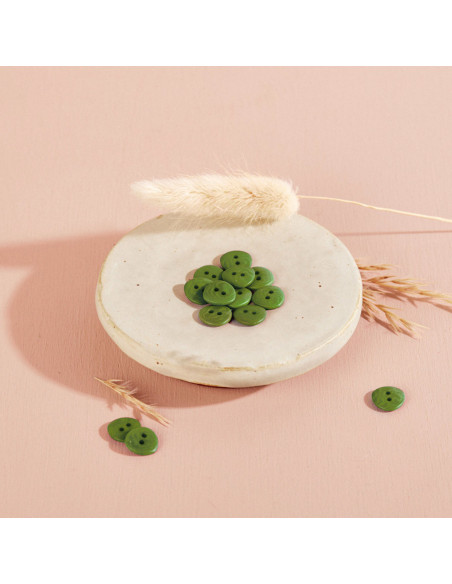 Corozo-Knopf Jaipur - Matcha-Blatt
