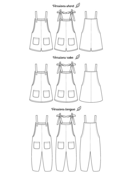 Latzhosenmuster Fauvette - Marmaï Patterns