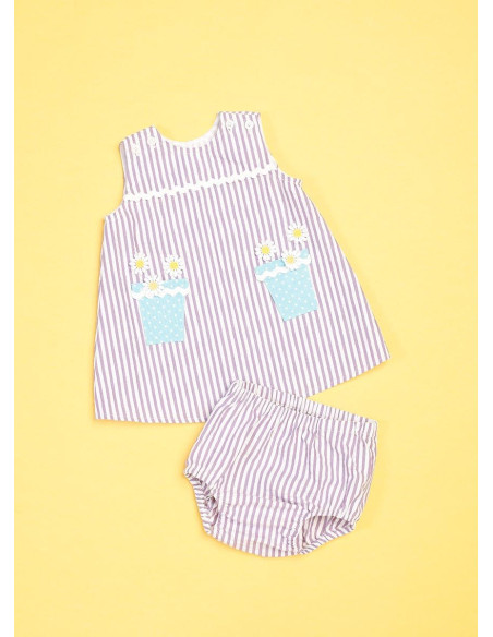 Latzhosen-, Kleid- und Höschenmuster für Babys - Butterick 6905