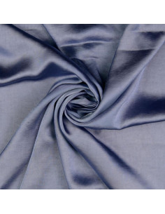 Satin deluxe Stoff mit Seidentouch - Jeansblau