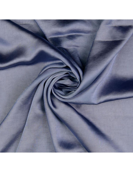 Satin deluxe Stoff mit Seidentouch - Jeansblau