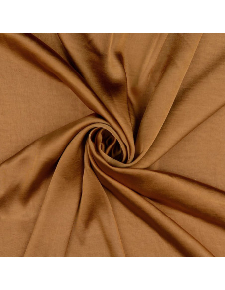 Satin deluxe Stoff mit Seidentouch - Ocker