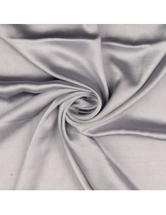 Satin-Stoff Deluxe Seidentouch - Hellgrau