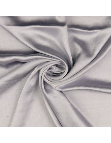 Satin-Stoff Deluxe Seidentouch - Hellgrau