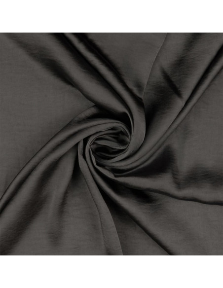 Satin deluxe Stoff mit Seidentouch - Dunkelgrau