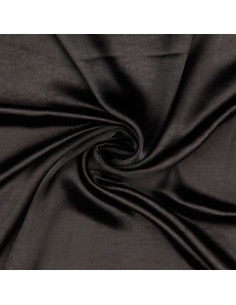 Satin deluxe Stoff mit Seidentouch - Schwarz