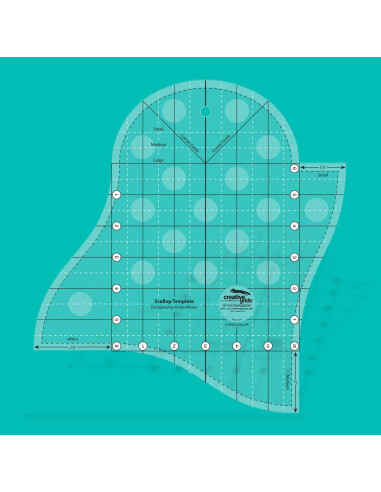Regel für gewellte Kante Scallop Template Creative Grids