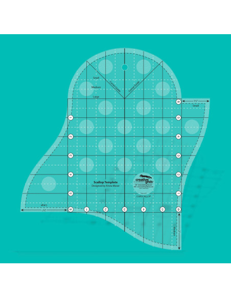 Regel für gewellte Kante Scallop Template Creative Grids