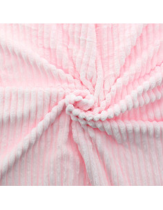 Minky-Stoff mit breiten Rippen - Rosa