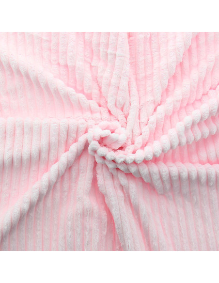Minky-Stoff mit breiten Rippen - Rosa
