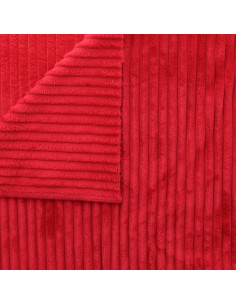 Minky-Stoff mit breiten Rippen - Rot 2