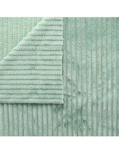 Minky-Stoff mit breiten Rippen - Salbeigrün 2