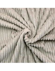 Minky-Stoff mit breiten Rippen - Sandfarben