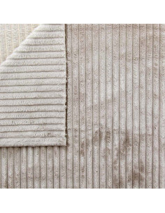 Minky-Stoff mit breiten Rippen - Sandfarben 2