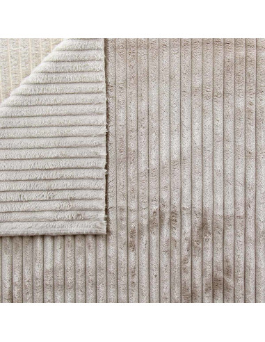 Minky-Stoff mit breiten Rippen - Sandfarben