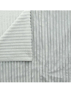 Minky-Stoff mit breiten Rippen - Grau 2