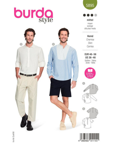 Hemd-Schnittmuster - Burda 5895