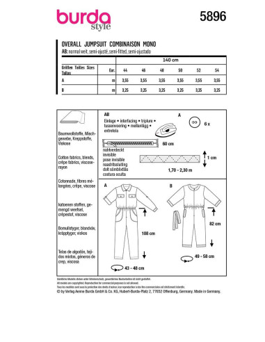 Schnittmuster - Burda 5896