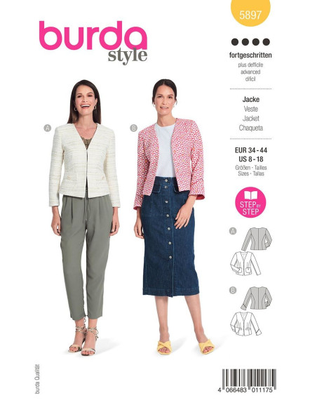 Jackenschnittmuster - Burda 5897