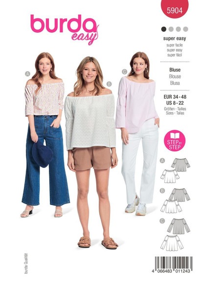 Blusenschnittmuster - Burda 5904