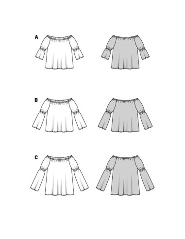 Blusenschnittmuster - Burda 5904