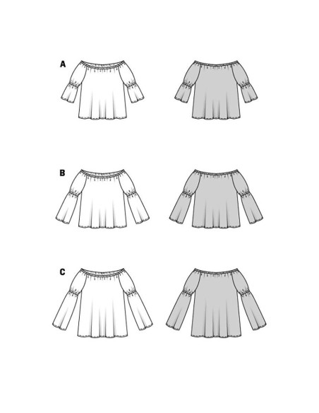 Blusenschnittmuster - Burda 5904