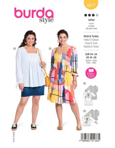 Kleid- und Tunikaschnittmuster - Burda 5917
