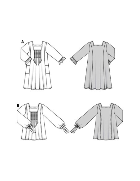Kleid- und Tunikaschnittmuster - Burda 5917