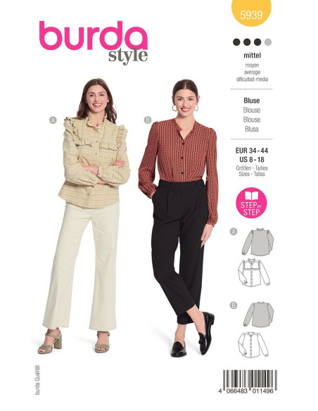 Blusenschnittmuster - Burda 5939