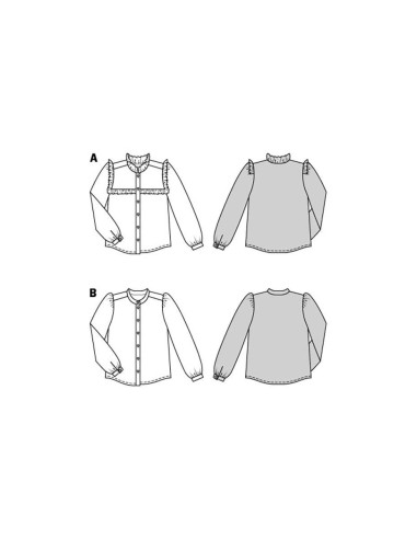 Blusenschnittmuster - Burda 5939