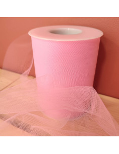 Tüllband - Rosa - Rolle mit 40 Metern