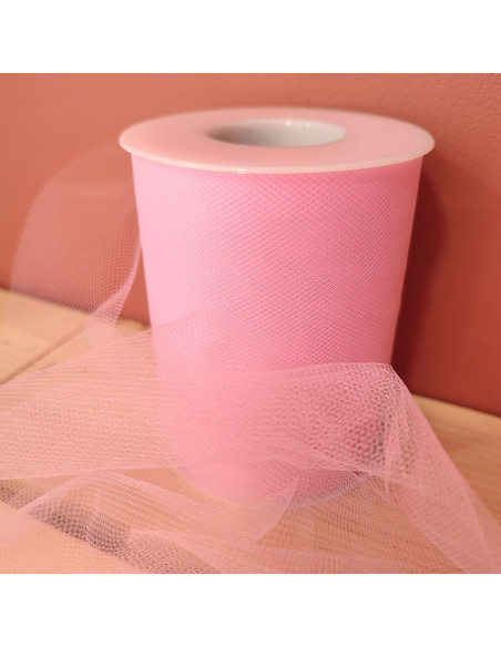 Tüllband - Rosa - Rolle mit 40 Metern