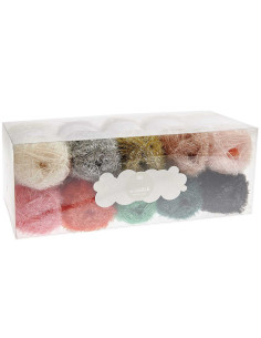 Set mit 10 Knäueln Creative Bubble Häkelgarn - Viel Glück