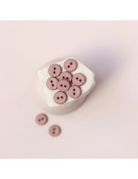 Zweilochknopf 10 mm - Terrakotta