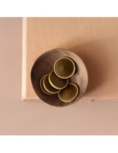 Gefärbter Holzknopf 20 mm - Olive